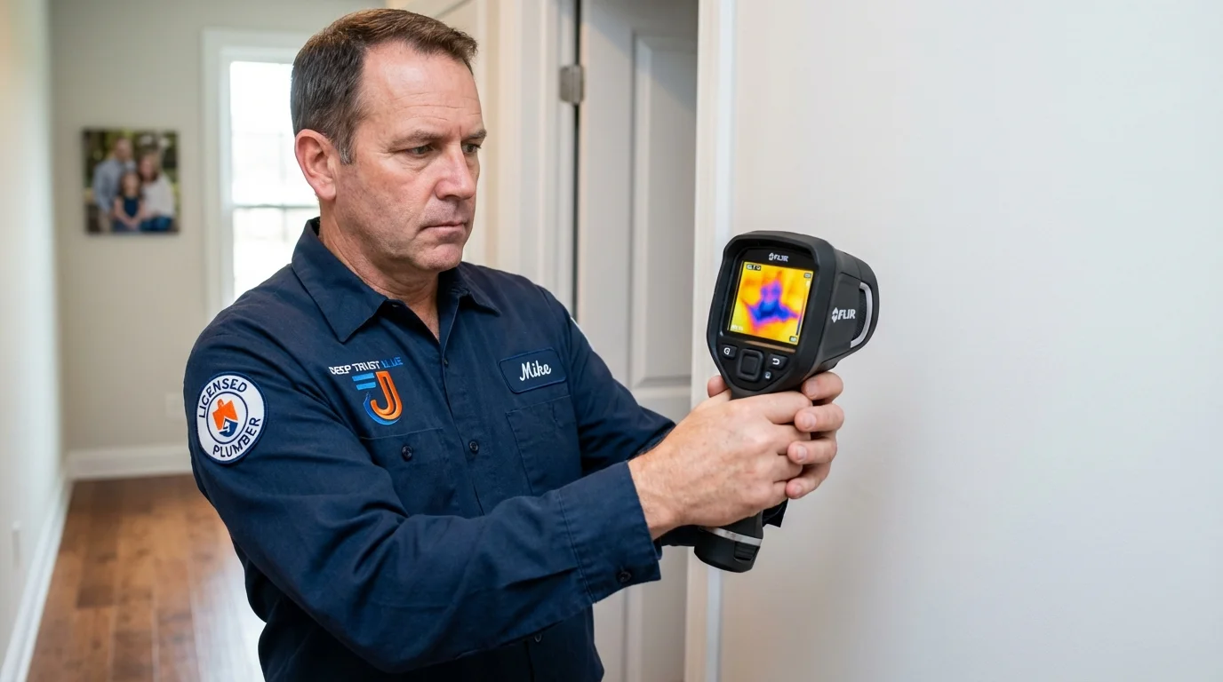 Thermal imaging leak detection by Johns Plumbing LLC in Henrietta